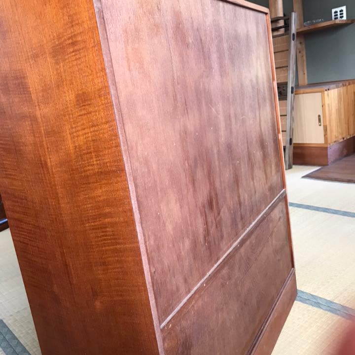 和風 レトロ 飾り棚 茶棚 サイドボード けやき