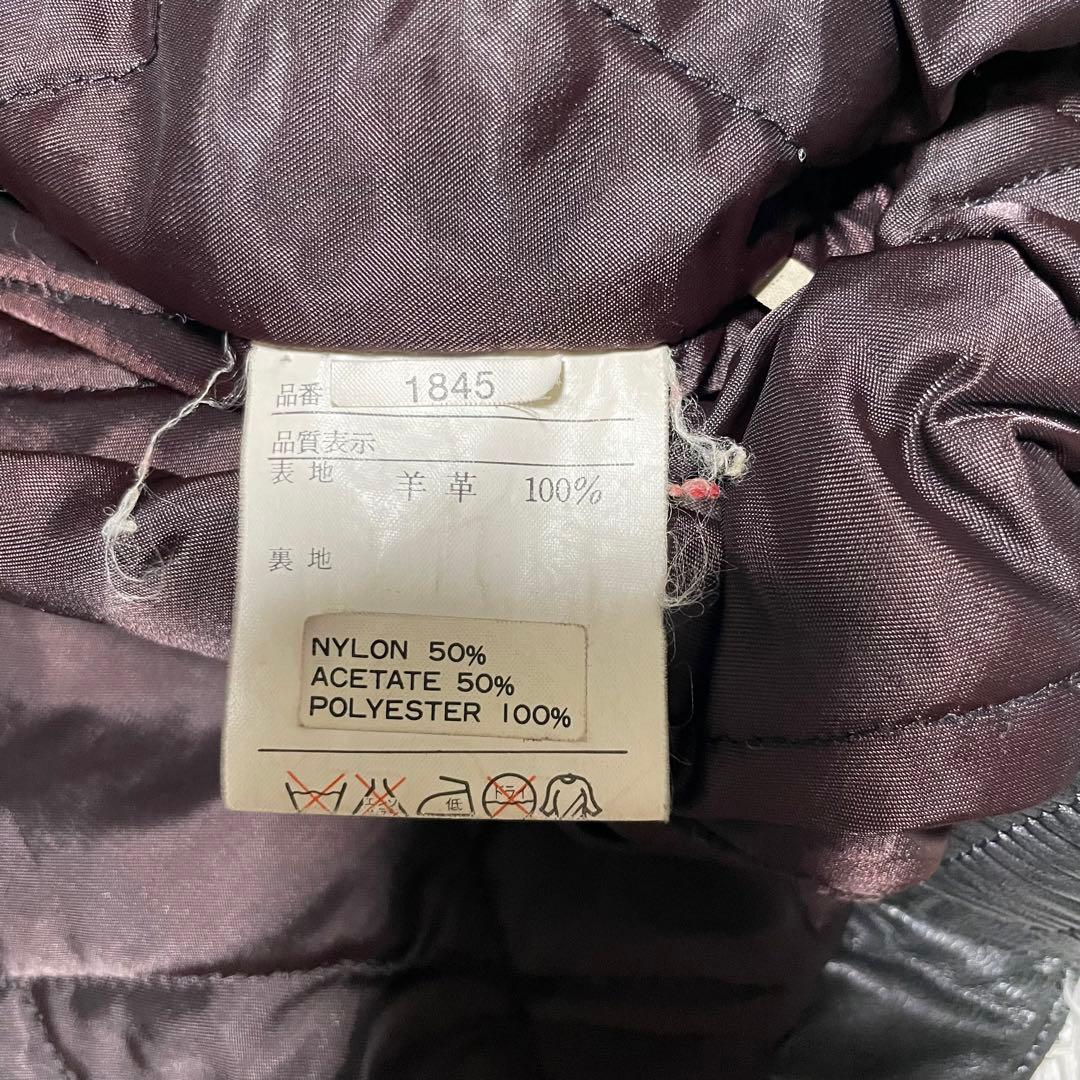 大きいサイズ【LUAU】羊革 本革 ラムレザーシングルライダースジャケット 黒L