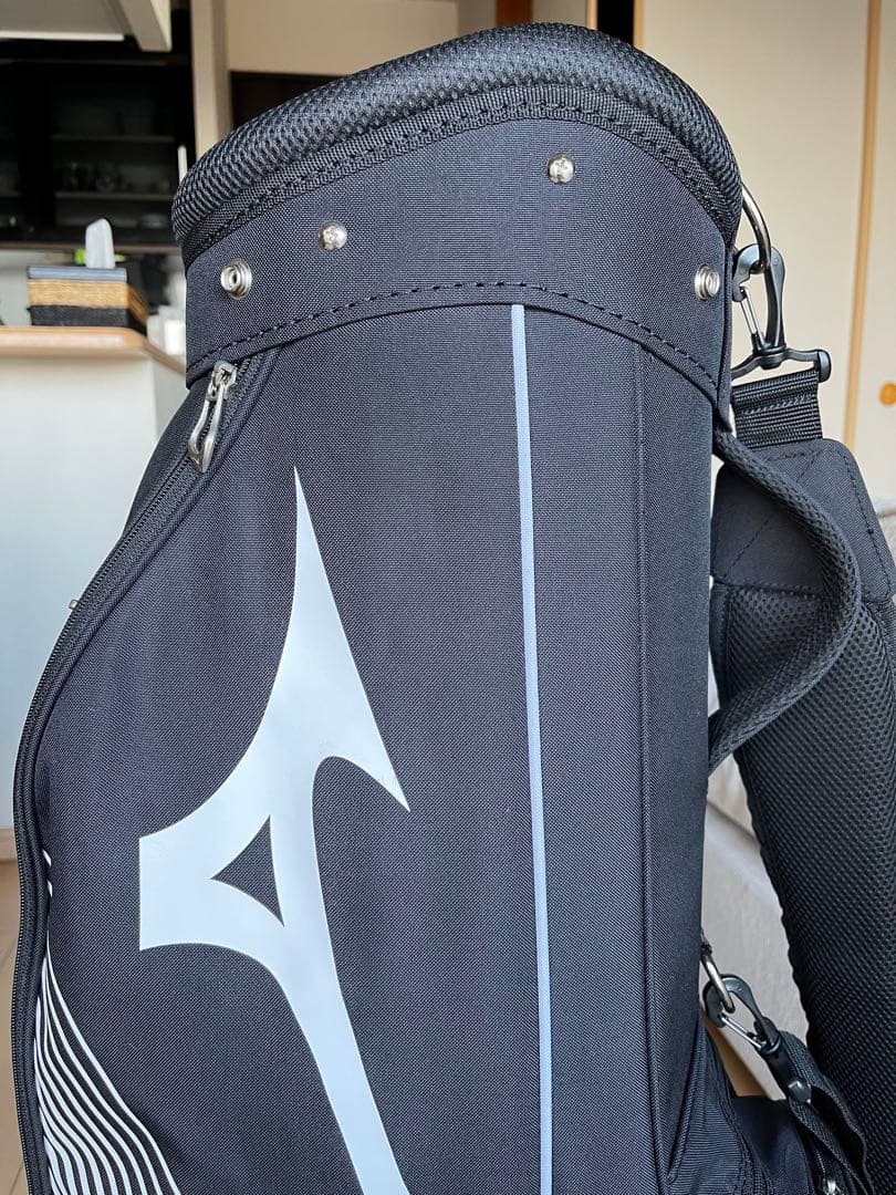 美品ミズノ　MIZUNO カート式キャディバッグ　9型軽量2.3kg ブラック