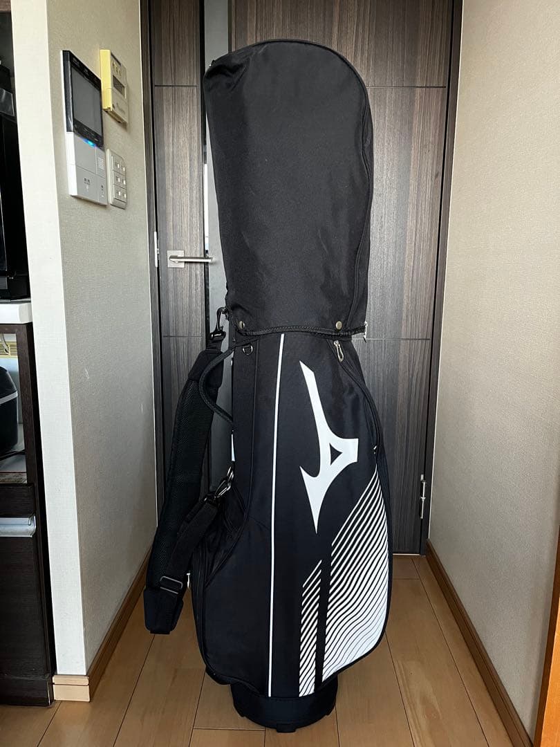 美品ミズノ　MIZUNO カート式キャディバッグ　9型軽量2.3kg ブラック
