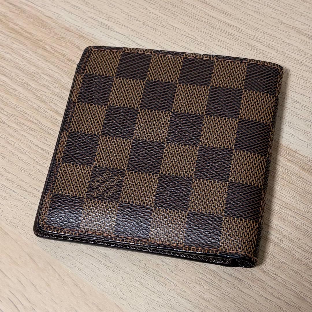 値下不可【極美品】ルイ・ヴィトン ダミエ 二つ折り財布
