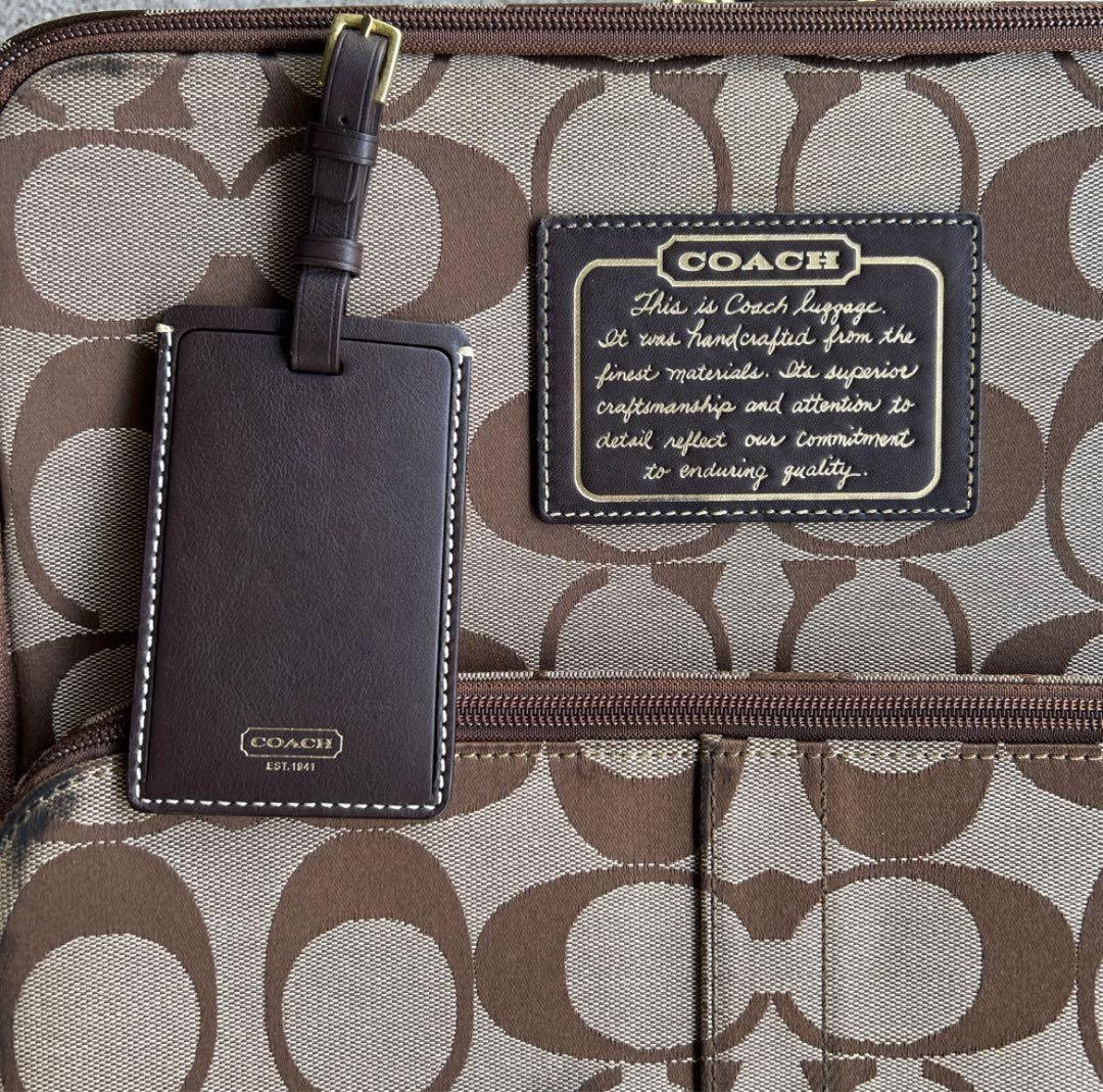 COACH キャリーケース スーツケース レザー 機内持ち込み可 コーチ