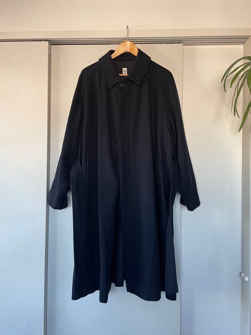 LE ネイビー ステンカラーコート