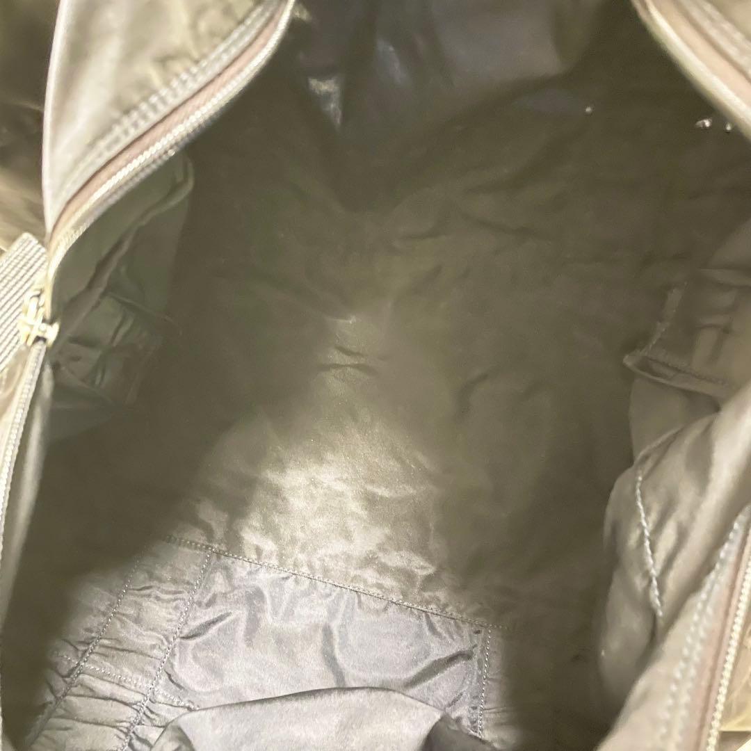 希少・美品　プラダ 三角ロゴ 金具 2way レザー ナイロン ボストンバッグ