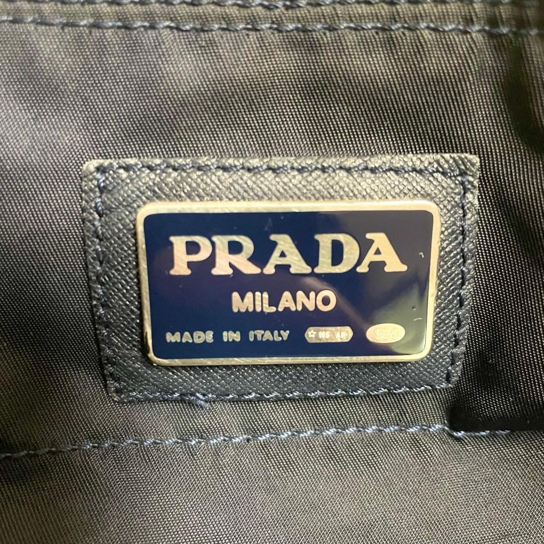 希少・美品　プラダ 三角ロゴ 金具 2way レザー ナイロン ボストンバッグ