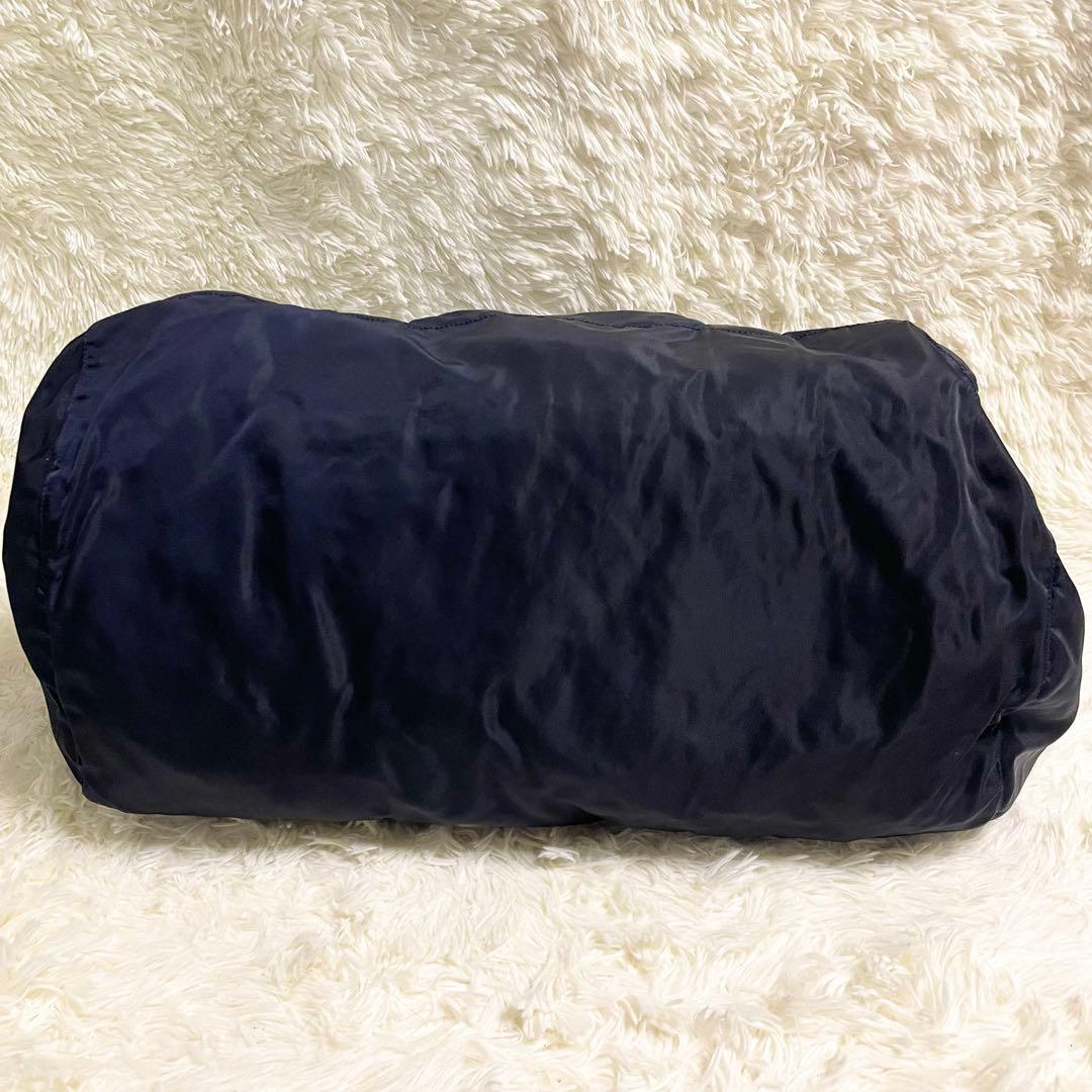 希少・美品　プラダ 三角ロゴ 金具 2way レザー ナイロン ボストンバッグ