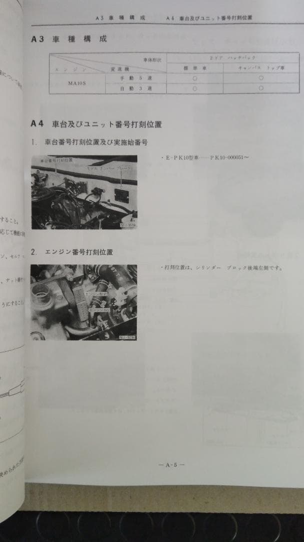 [お買い得価格] PK10パオ 整備要領書 未使用新品