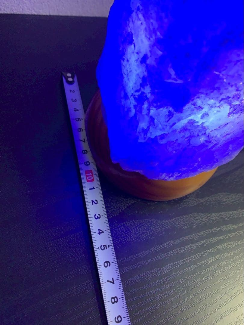 ヒマラヤ岩塩 ランプ 青色光