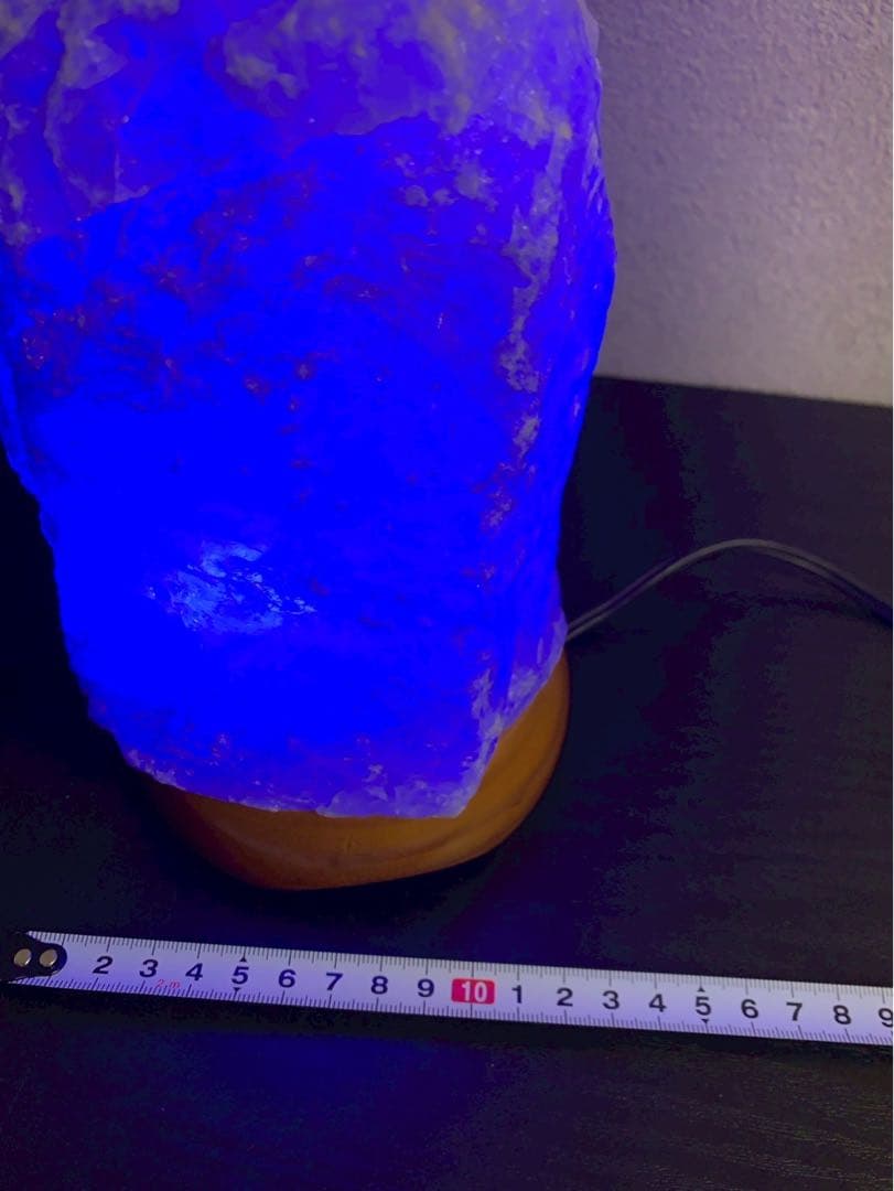 ヒマラヤ岩塩 ランプ 青色光