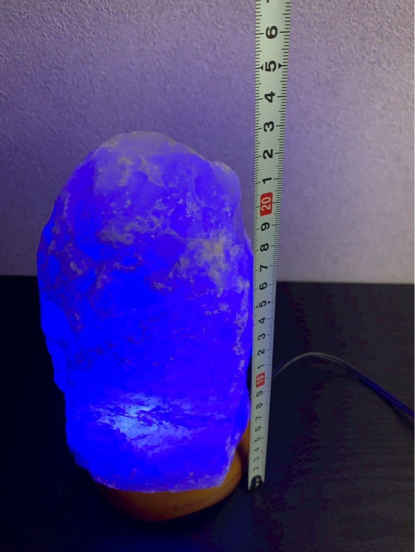 ヒマラヤ岩塩 ランプ 青色光