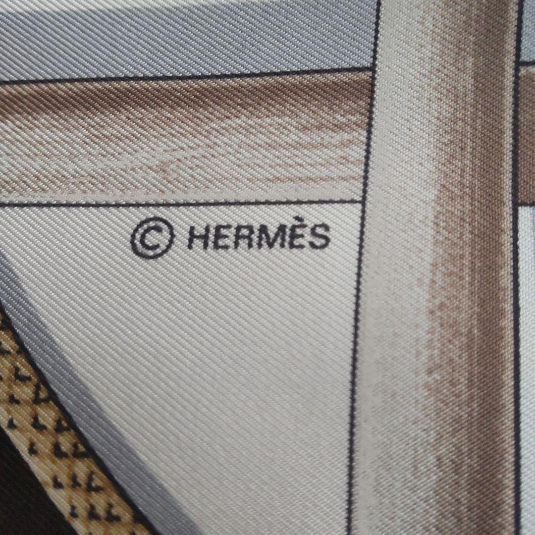 HERMÈS 杖デザイン シルクスカーフ