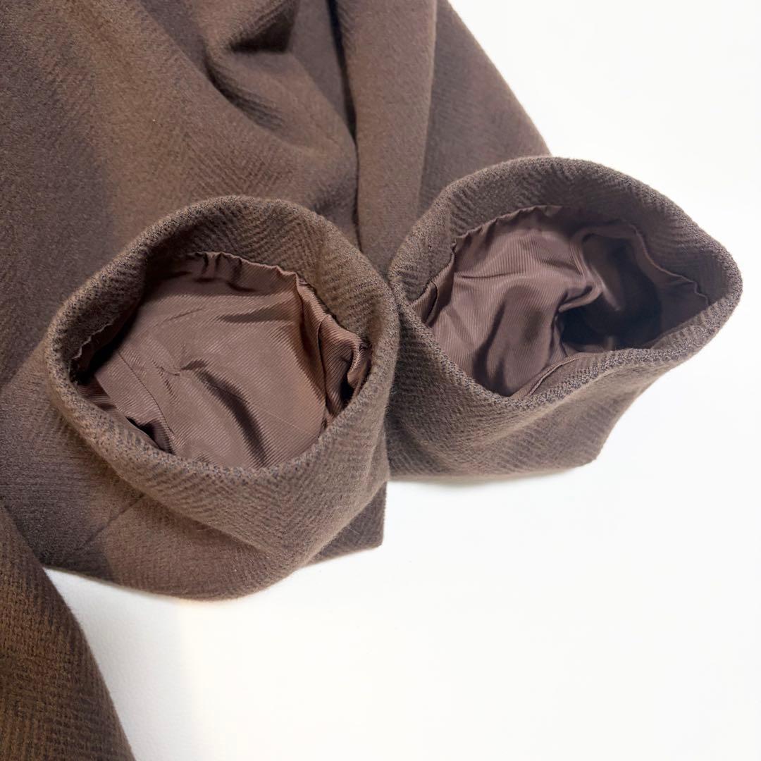 Burberry バーバリー　アンゴラ ロングコート　ヘリンボーン　M