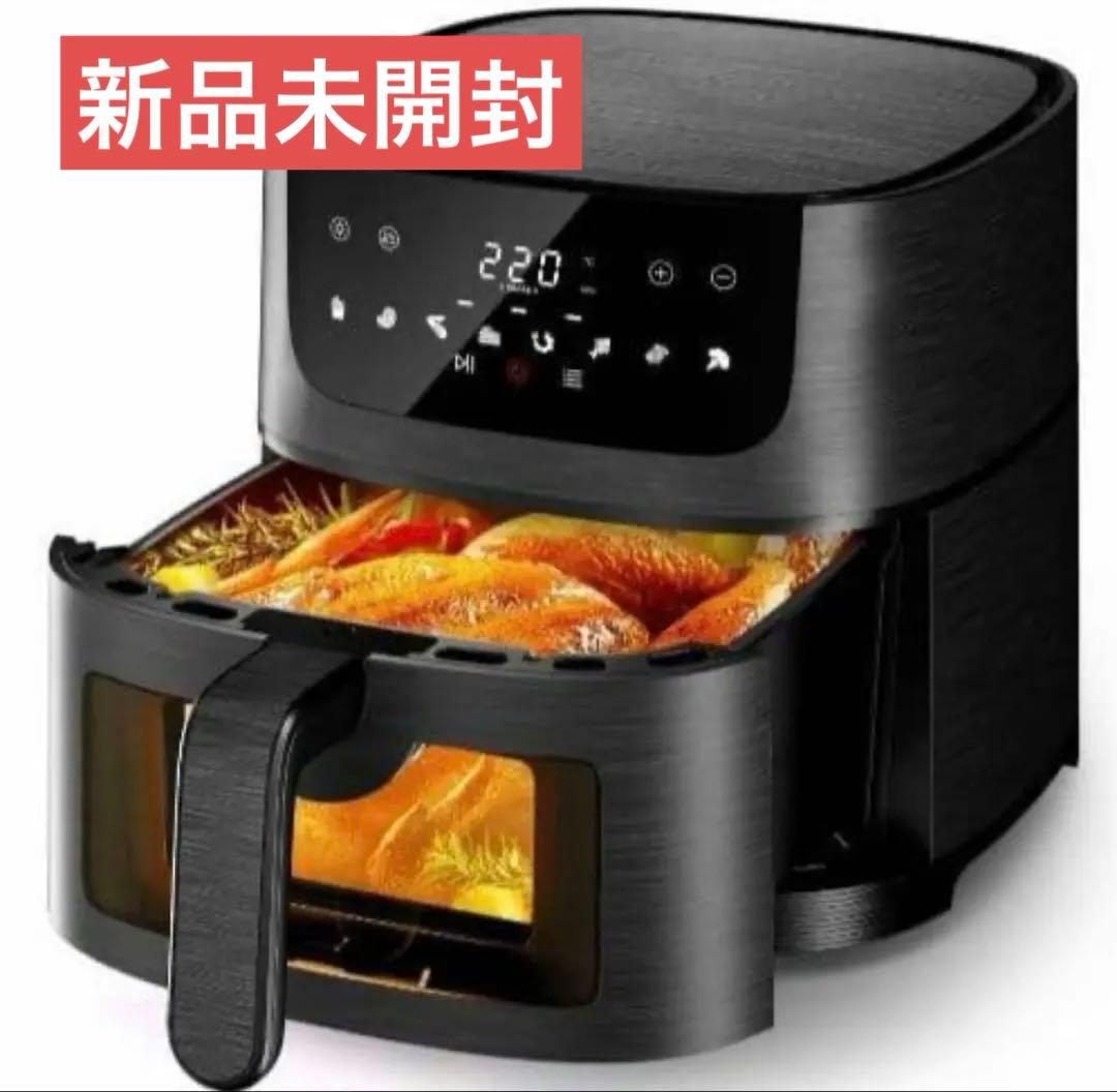 ノンオイルフライヤー 4.5L 可視窓 オイルカット 省エネLEDタッチパネル