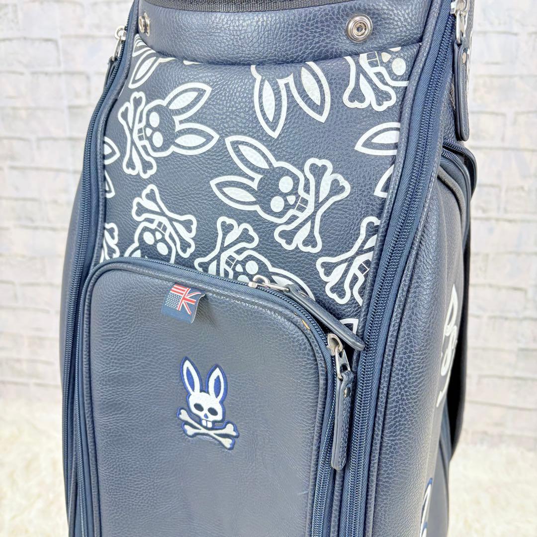 Psycho Bunny キャディバッグ ネイビー サイコバニー モノグラム
