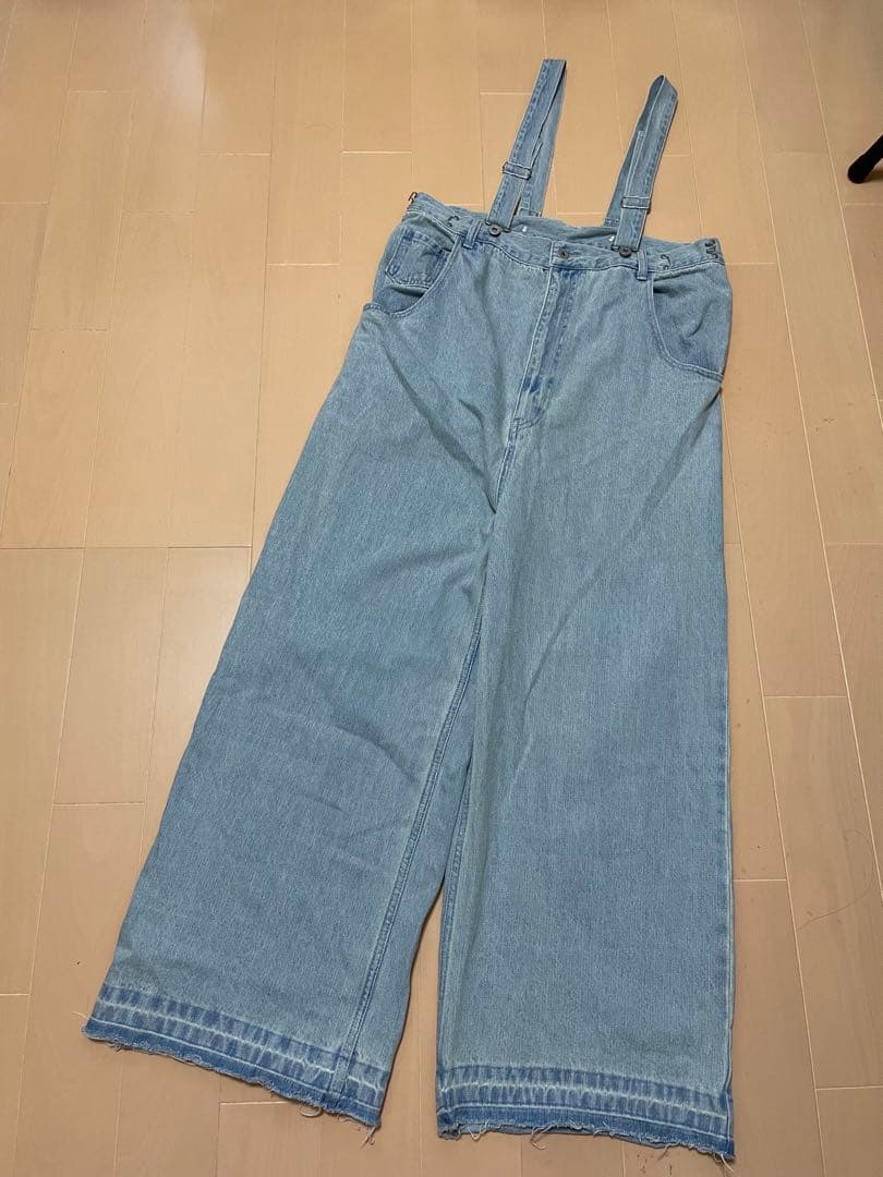 美品 doudou ドゥドゥ デニムサロペット ライトブルー F レディース