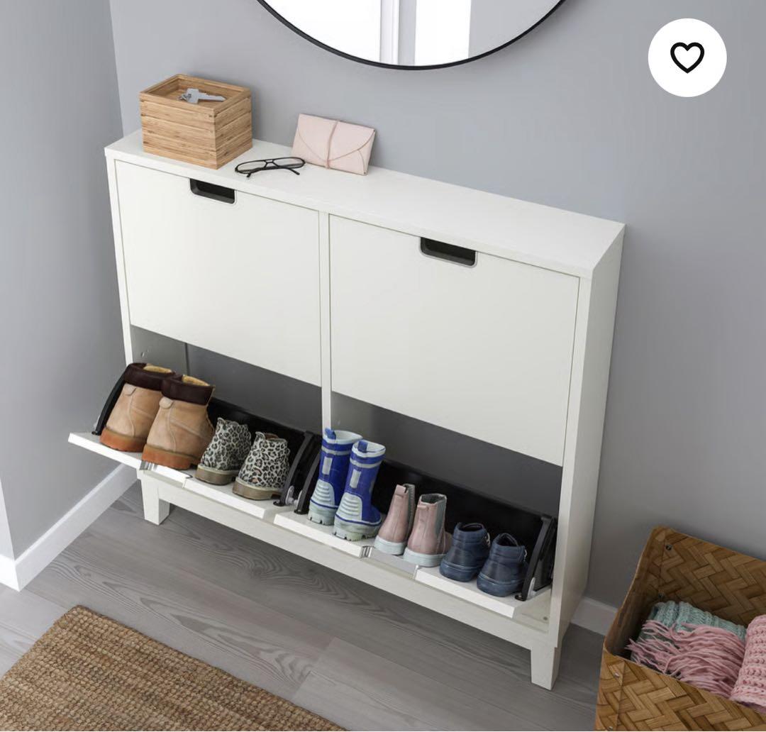 【送料込】IKEA STALL　ステル　シューズボックス　薄型