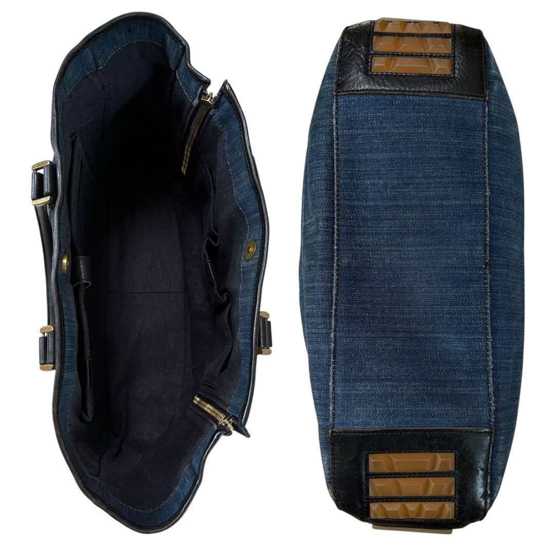 DIESEL　ディーゼル　トートバッグ　デニム　A4　レザー 本革　ハンドバッグ