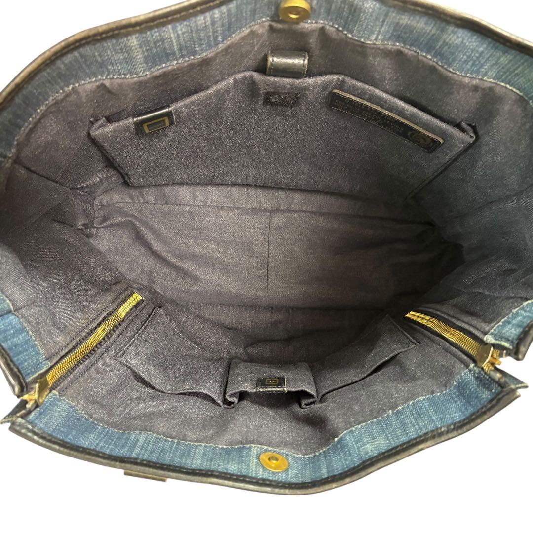 DIESEL　ディーゼル　トートバッグ　デニム　A4　レザー 本革　ハンドバッグ