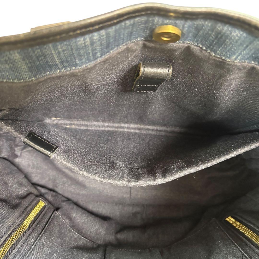 DIESEL　ディーゼル　トートバッグ　デニム　A4　レザー 本革　ハンドバッグ