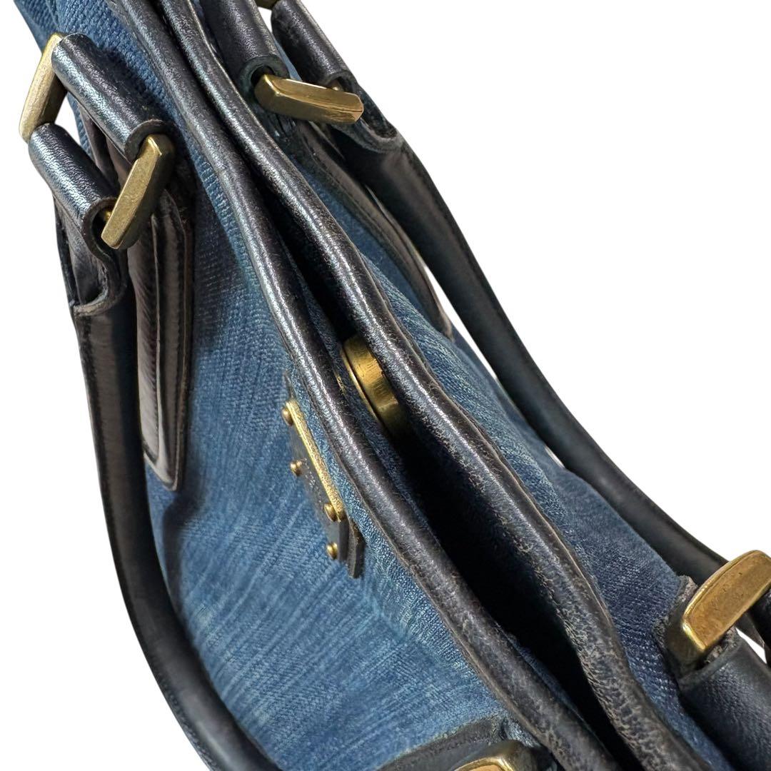 DIESEL　ディーゼル　トートバッグ　デニム　A4　レザー 本革　ハンドバッグ