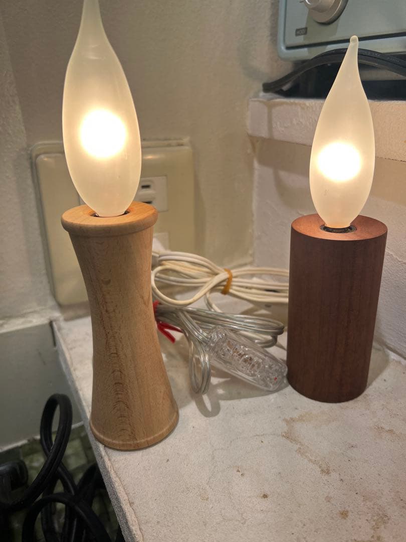 【8点まとめ売り】テーブルランプ 木製 クリアガラス