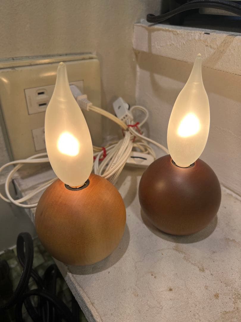 【8点まとめ売り】テーブルランプ 木製 クリアガラス