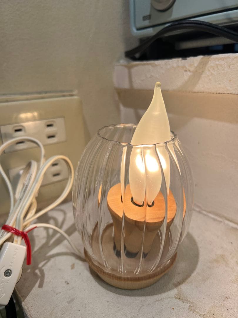 【8点まとめ売り】テーブルランプ 木製 クリアガラス