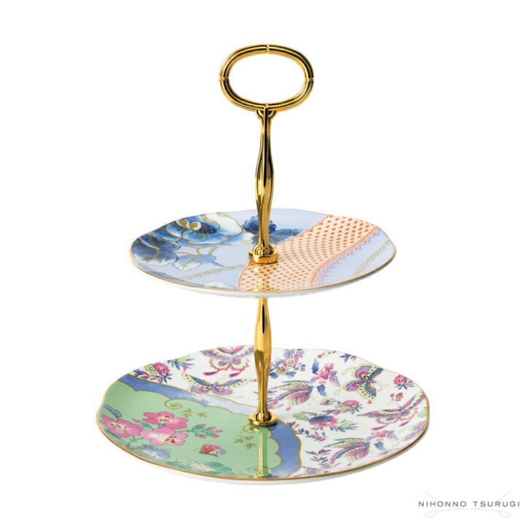 ウェッジウッド () バタフライブルーム 2段ケーキスタンド