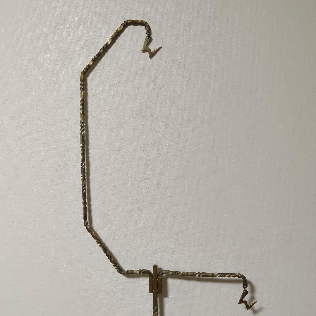 ねじねじランタンスタンド　真鍮ブラシ磨き　ランタンハンガー