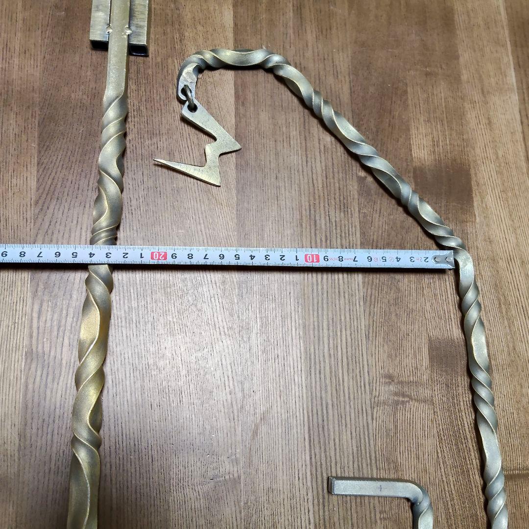 ねじねじランタンスタンド　真鍮ブラシ磨き　ランタンハンガー