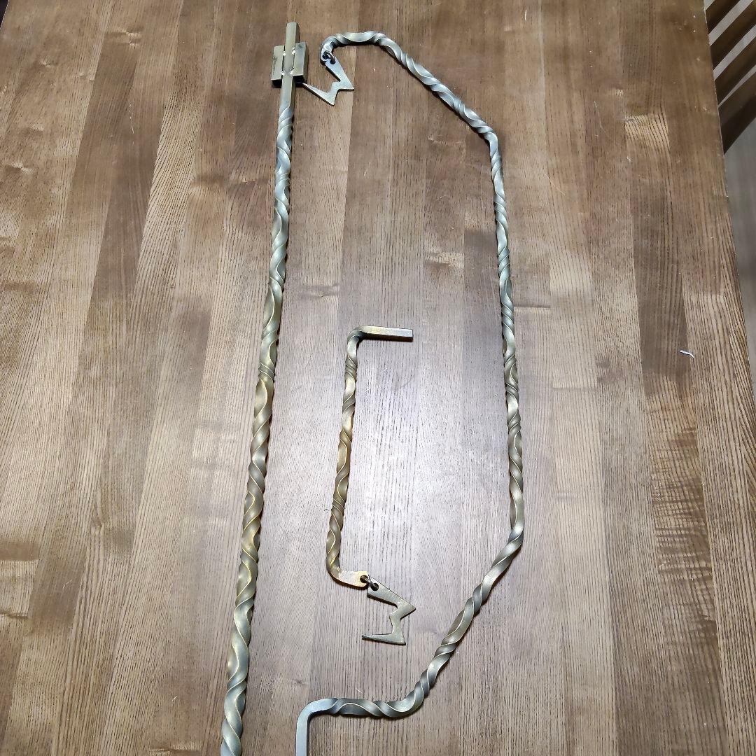 ねじねじランタンスタンド　真鍮ブラシ磨き　ランタンハンガー