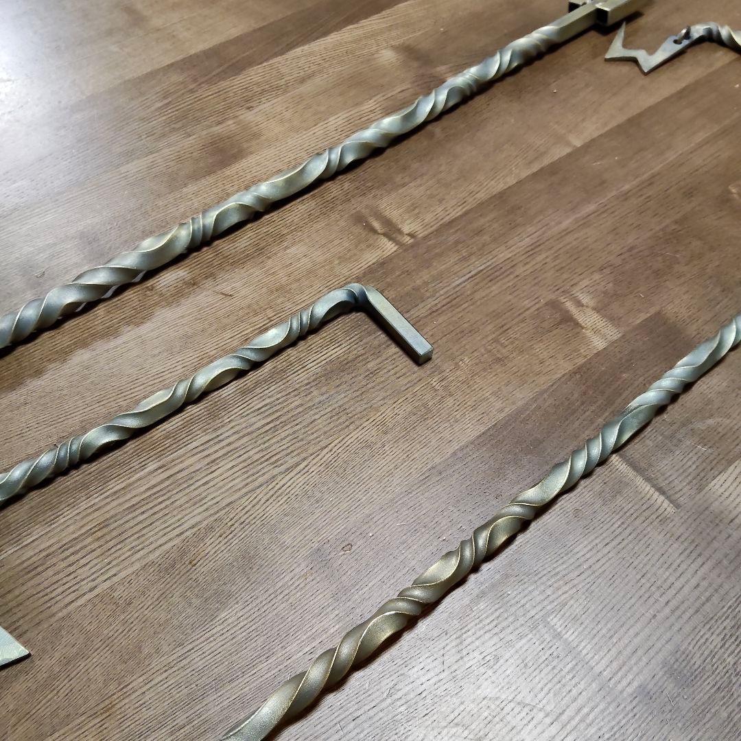 ねじねじランタンスタンド　真鍮ブラシ磨き　ランタンハンガー