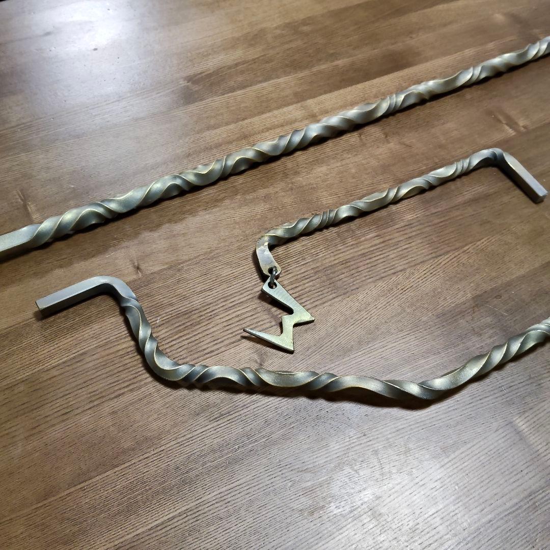 ねじねじランタンスタンド　真鍮ブラシ磨き　ランタンハンガー