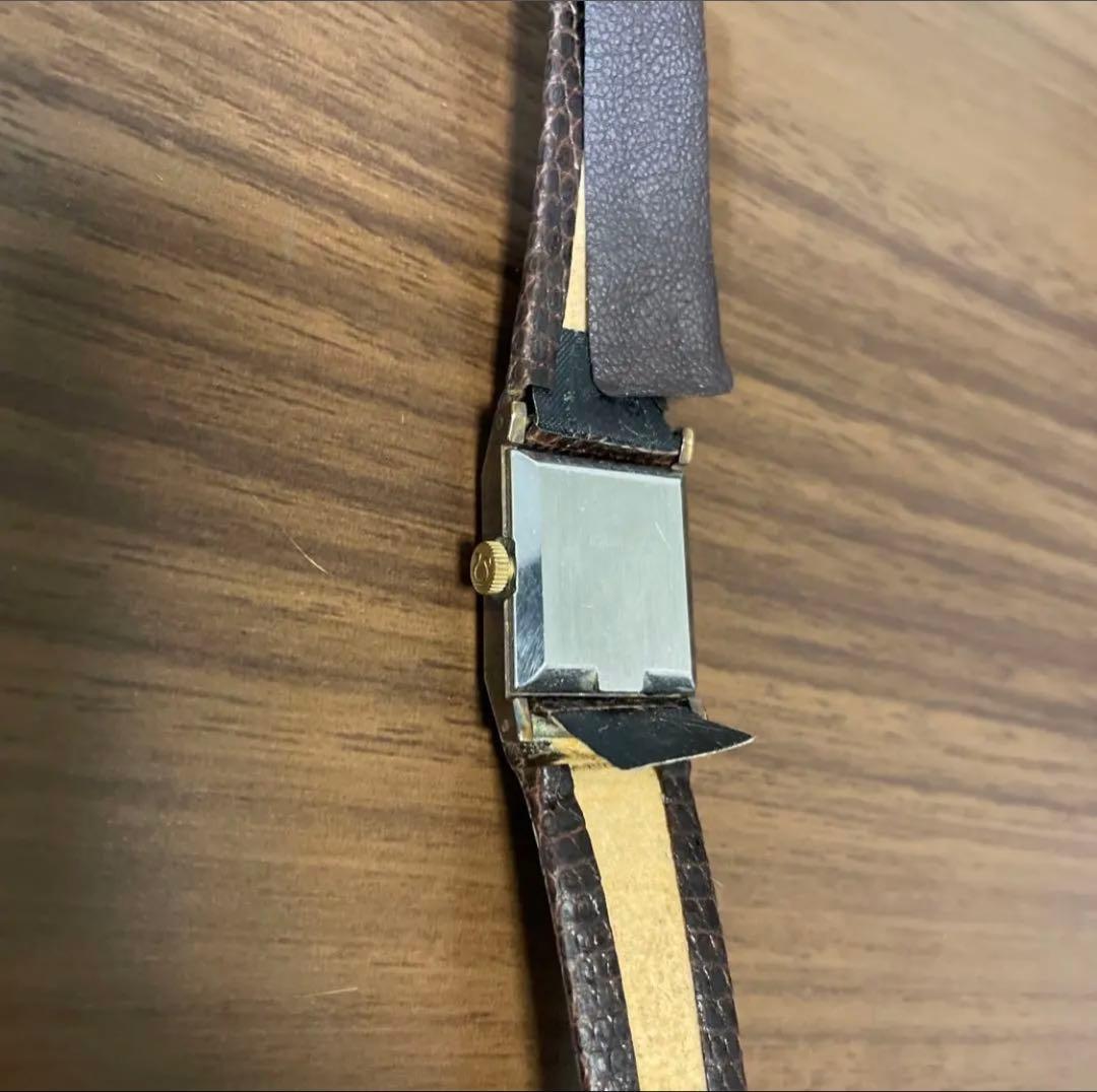 OMEGA De Ville 手巻き時計 ブラウンレザー