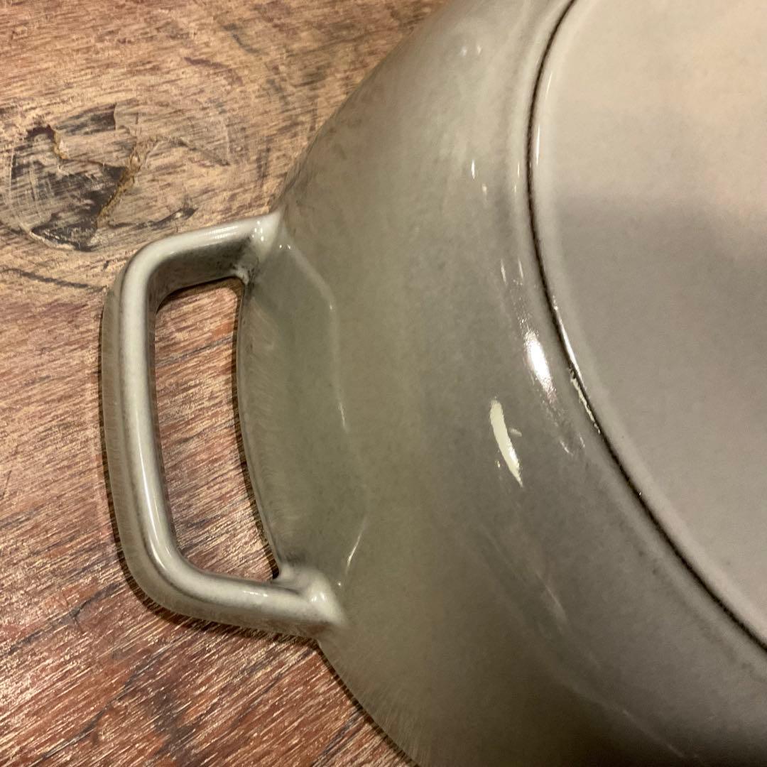 極美品！26cm 浅型 ストウブ ピコ ココットラウンド シャロー グレー