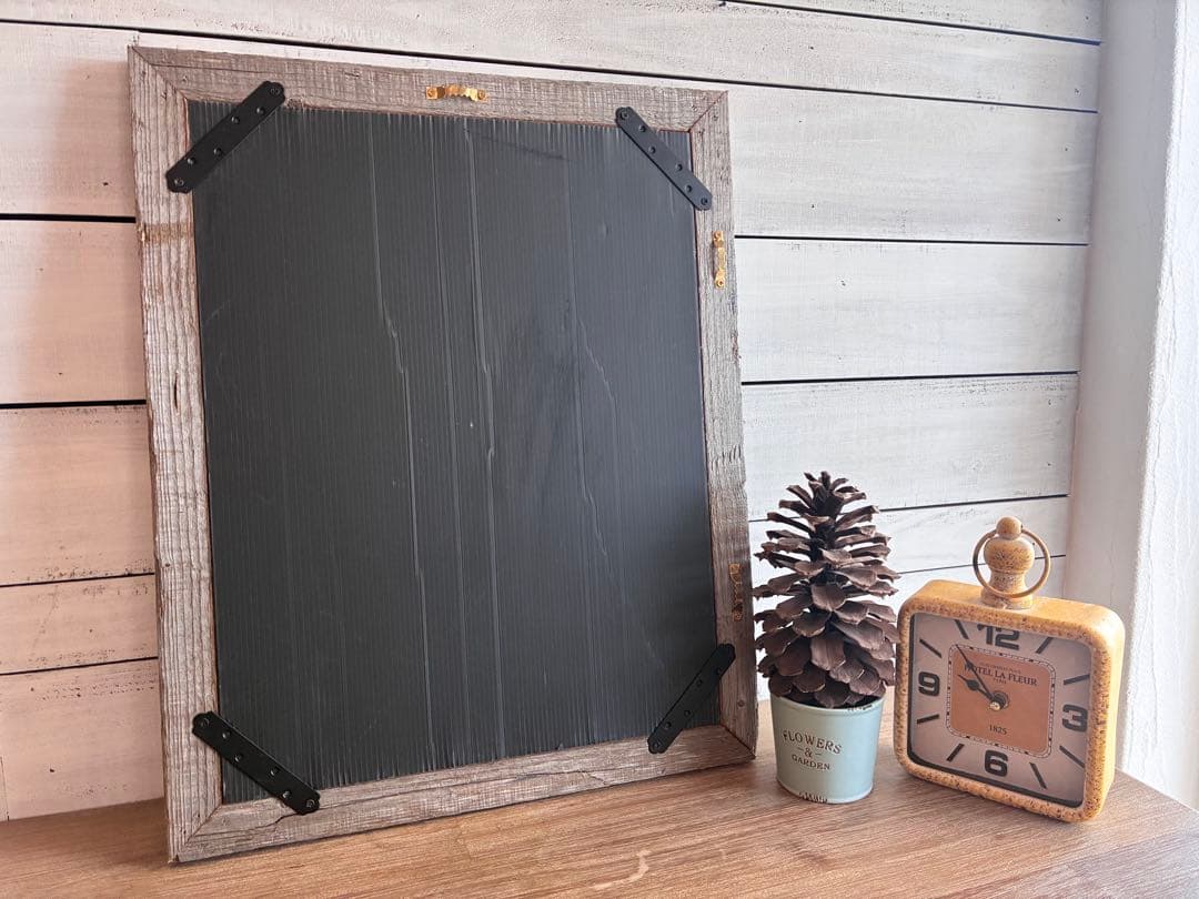 【大】海辺の潮風と太陽で天然エイジングされた無垢古木を使った壁掛けミラーNO.1