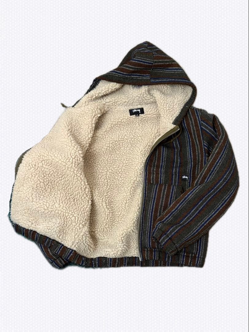 ジャケット・アウター Stussy Wool Stripe Work Jacket