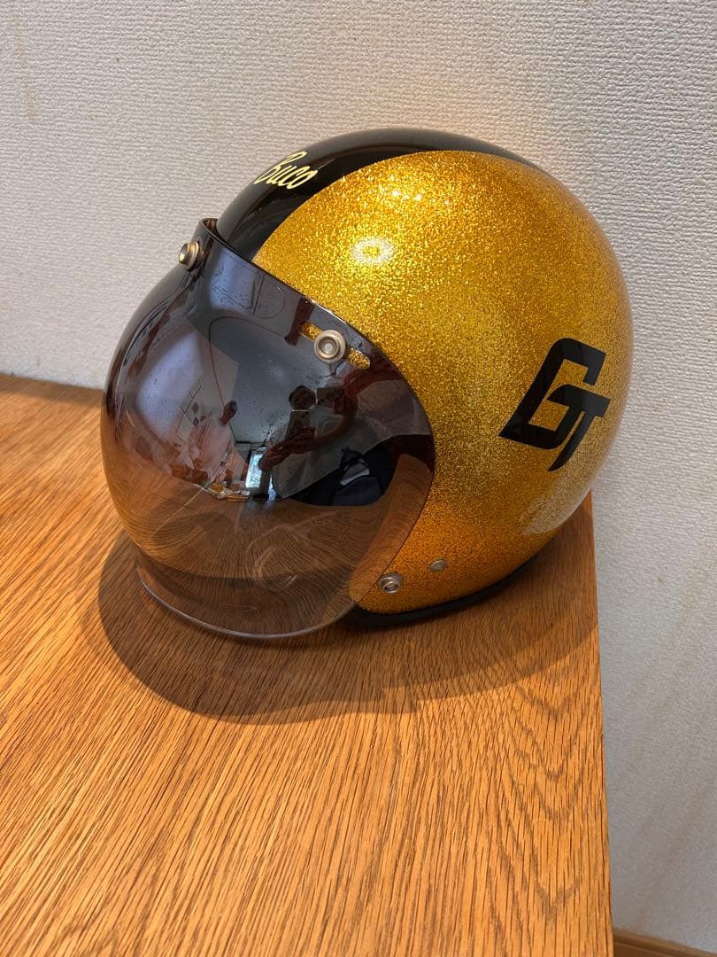 Buco ジェットヘルメット ゴールド・ブラック