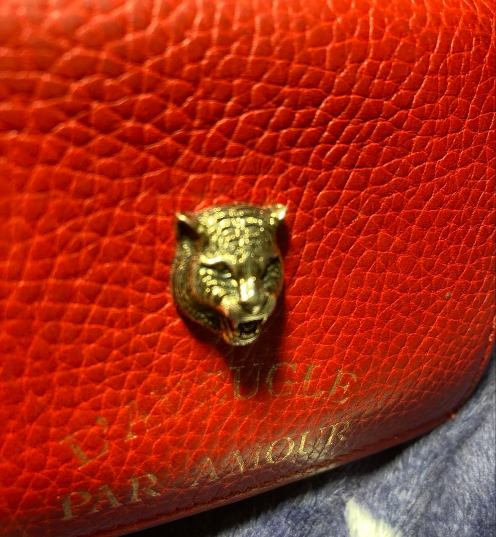 GUCCI アニマリエ　タイガー　赤　レアカラー 二つ折り財布　箱付き