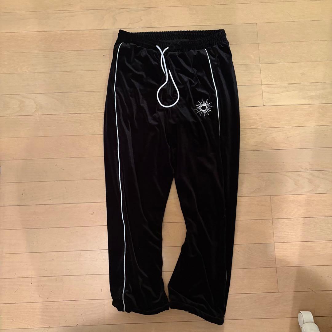 RIZIN ベロア ジャケット パンツ セットアップ 黒 XL