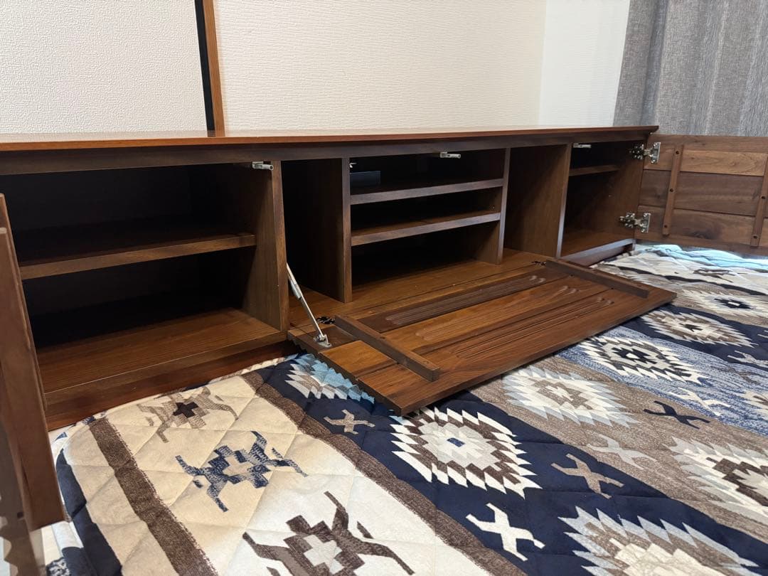 美品 岡家具工業 大川 ウォールナット材テレビボード180サイズ IDC大塚購入