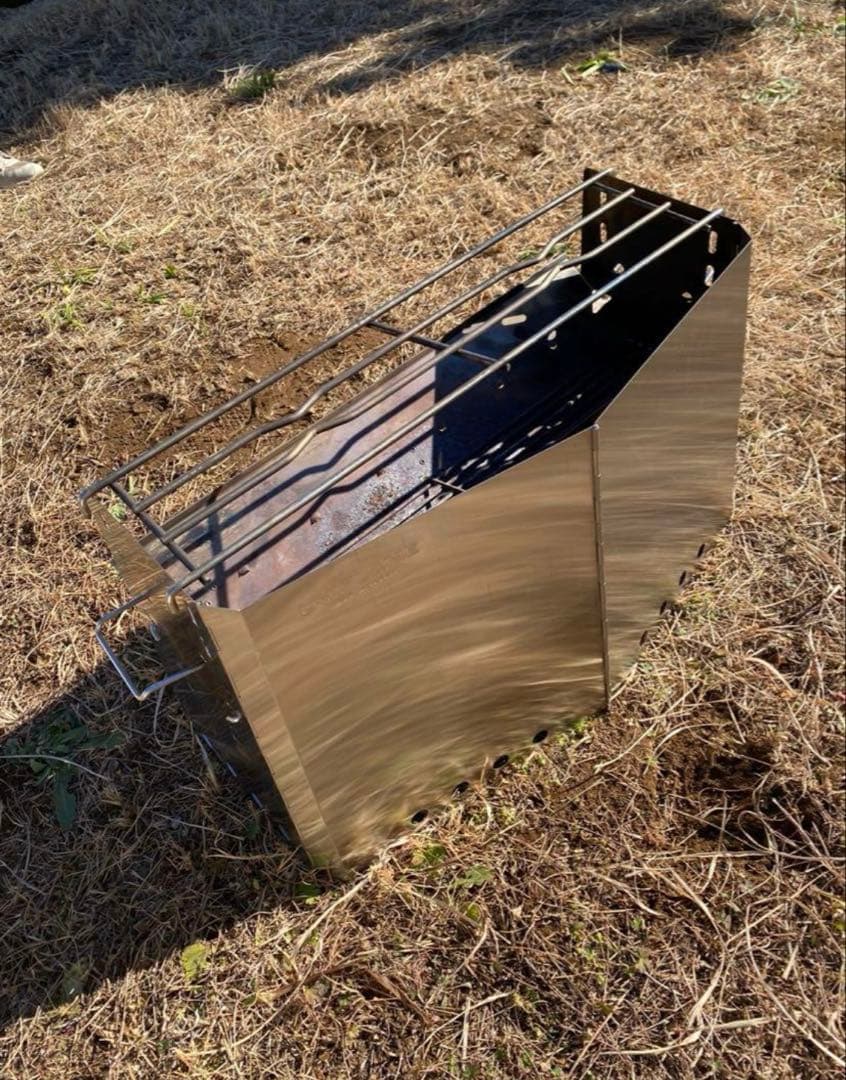 【廃盤品】レア✳️ユニフレーム 薪グリル 焚き火台 キャンプ バーベキュー　ラージ