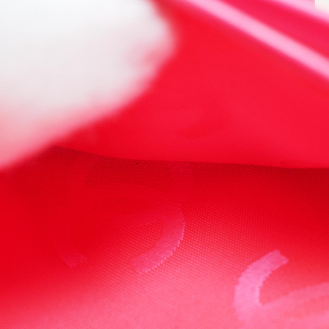 CHANEL シャネル カンボンライン ミドル 2つ折り財布 黒×ピンク