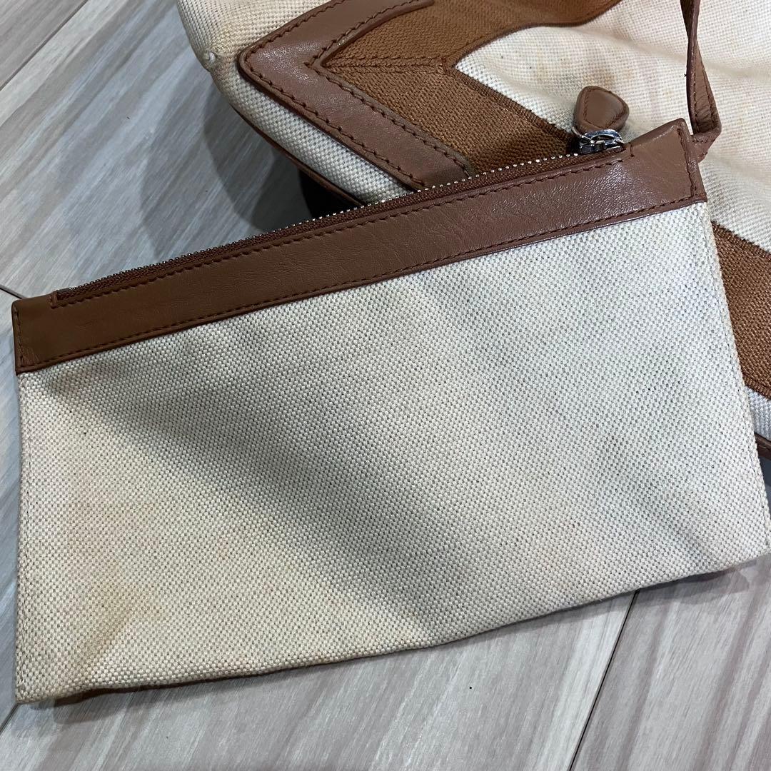 BALENCIAGA トートバッグ キャメル　ブラウン　希少サイズ　汚れ多数