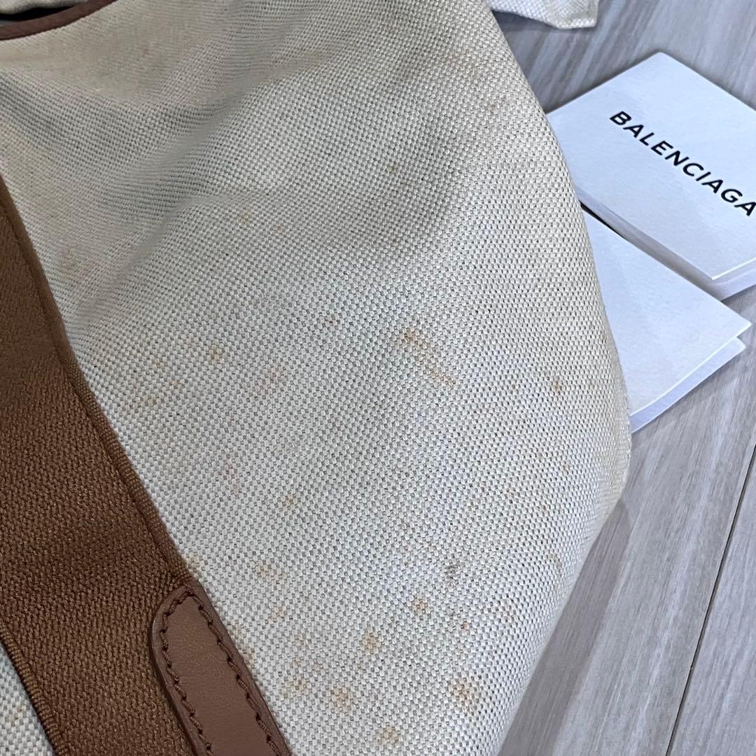 BALENCIAGA トートバッグ キャメル　ブラウン　希少サイズ　汚れ多数