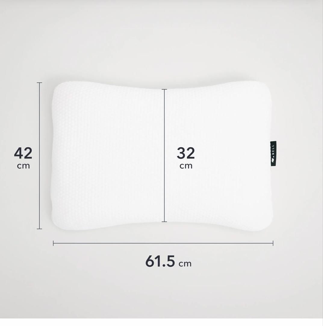 [美品]NELL ネル　マットレス　枕　カバー付き　白