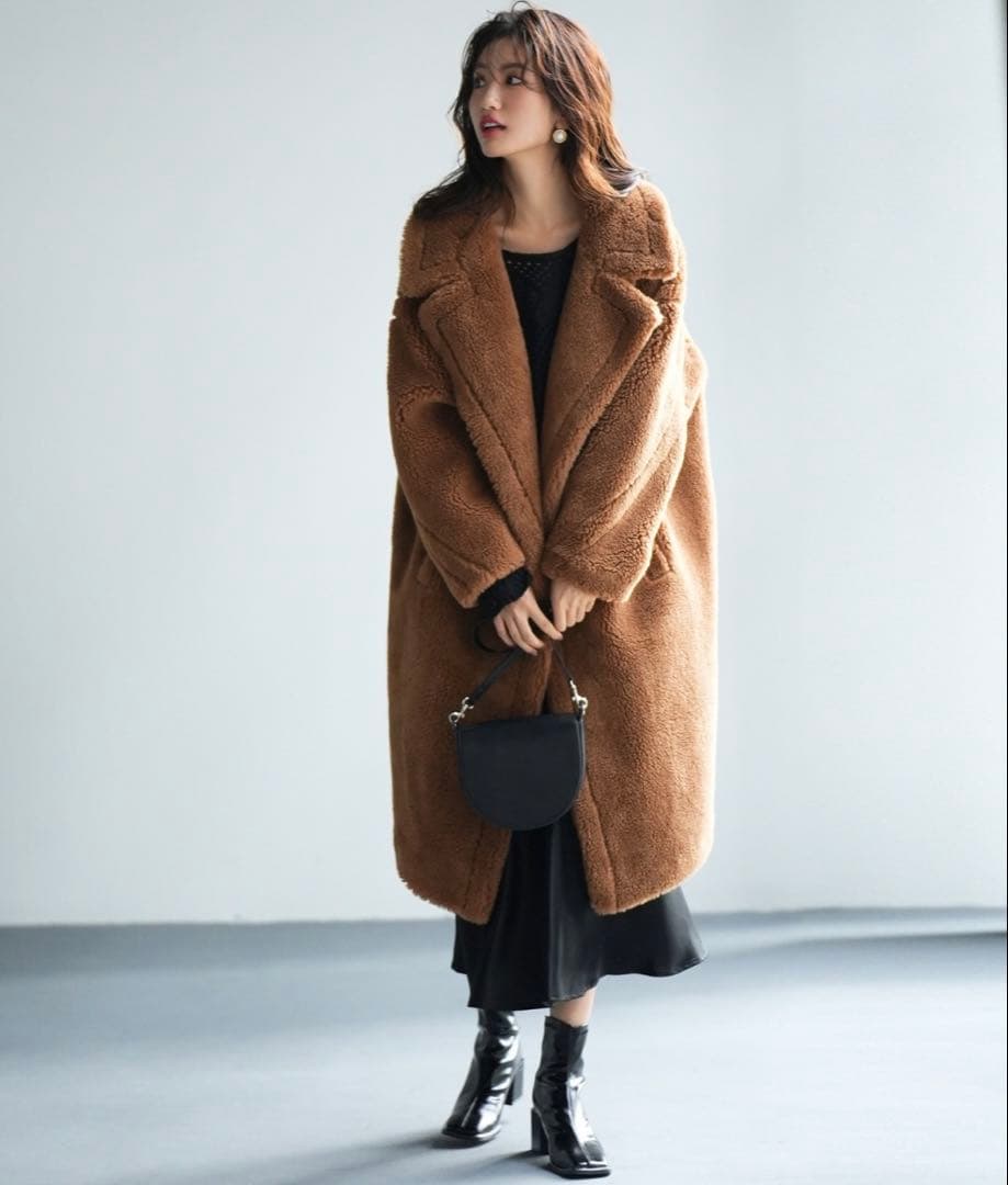 SAISON DE PAPILLON セゾンドパピヨン ボアコート テディ