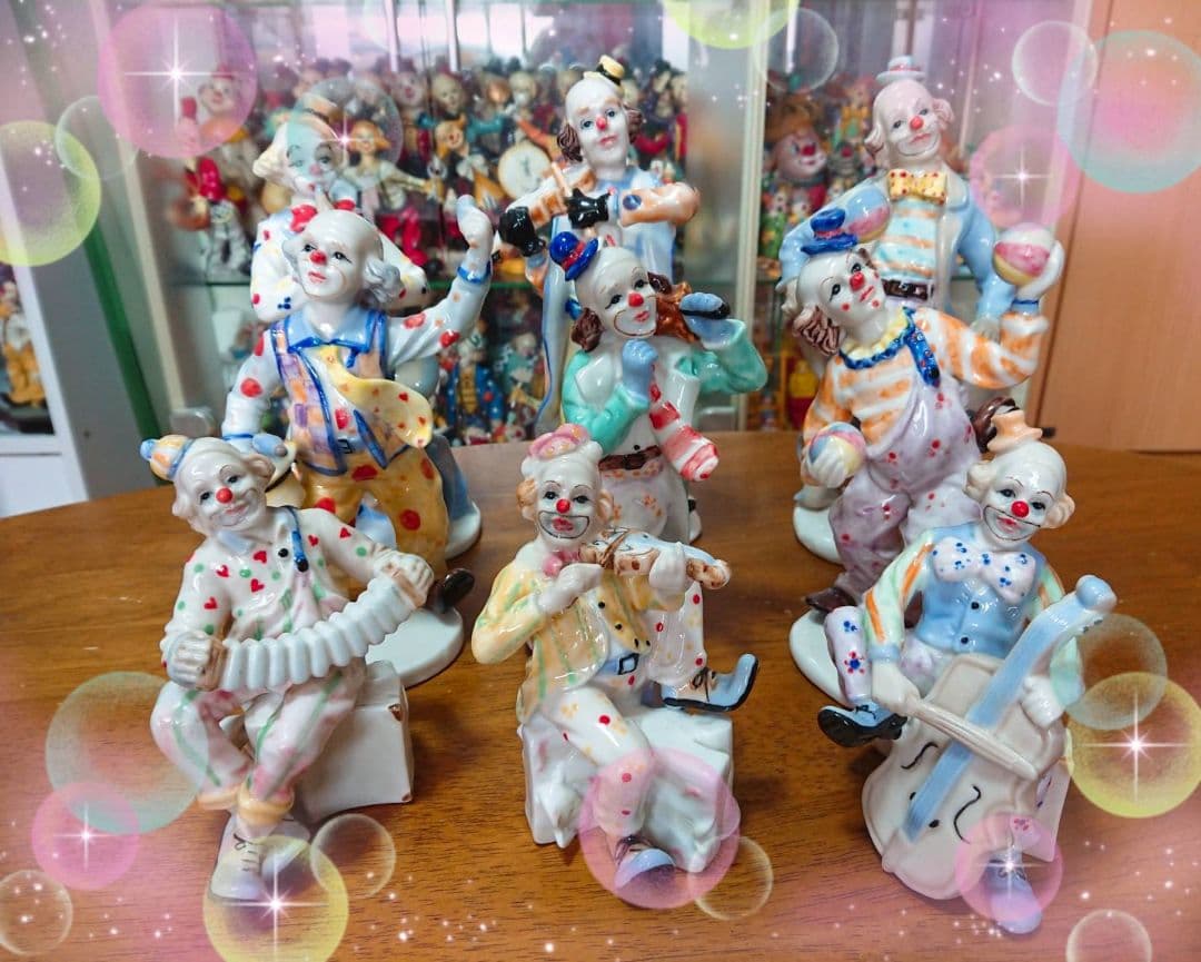 ピエロ 置物 9体セット