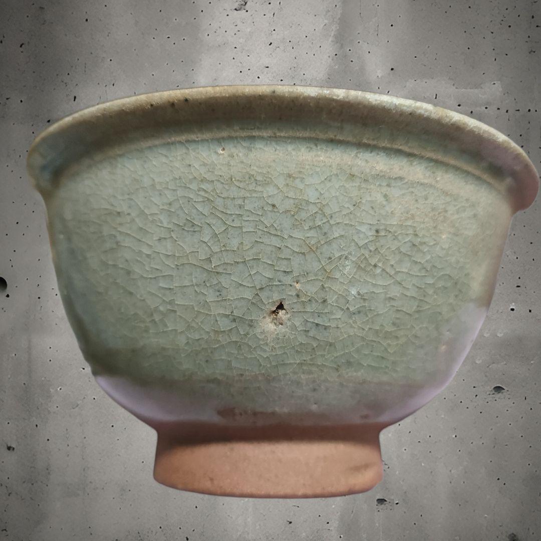 宋胡録茶碗　スンコロク　青磁　時代物　新渡り茶器