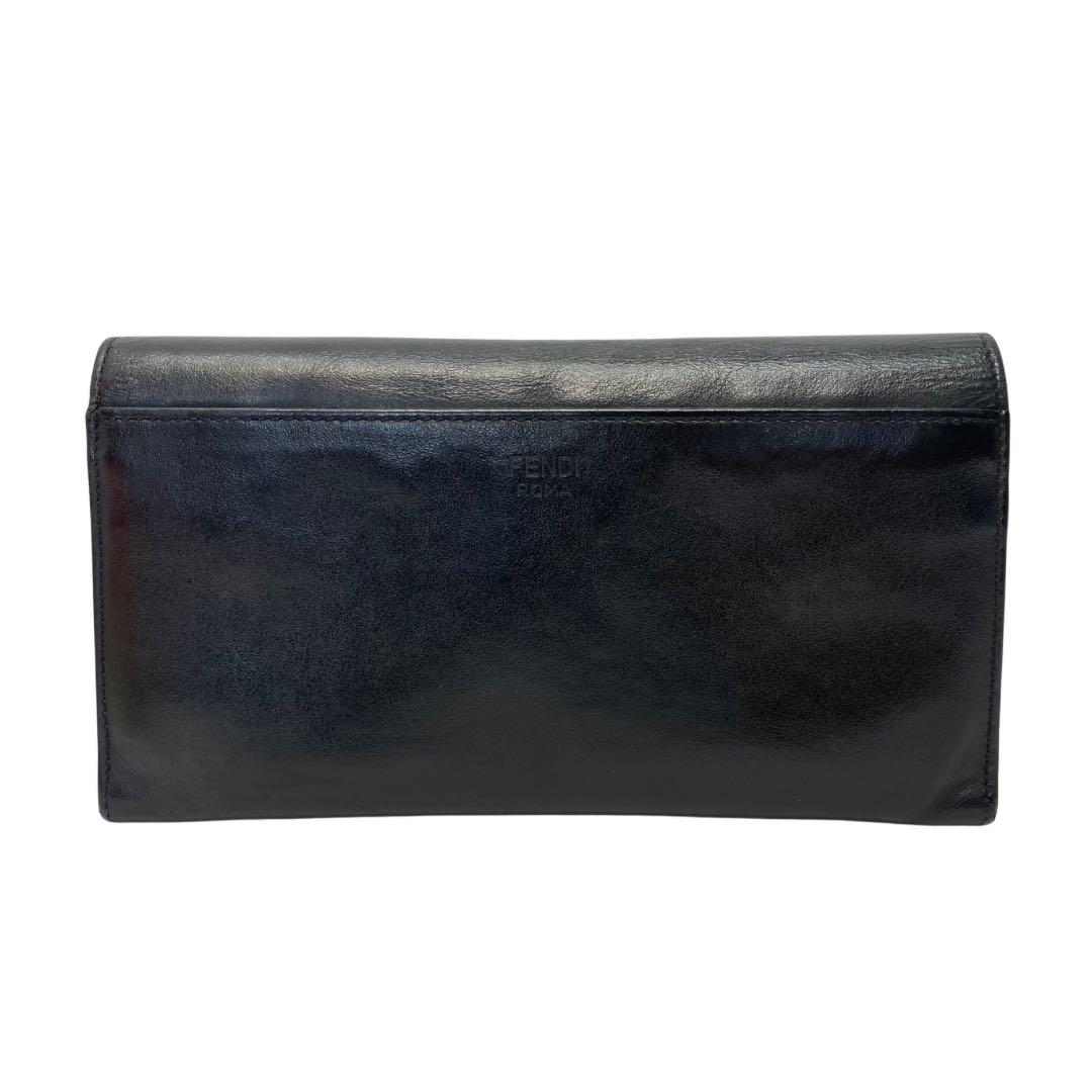 2932 フェンディ 長財布 モンスター バグズアイ バイカラー ブラックレッド